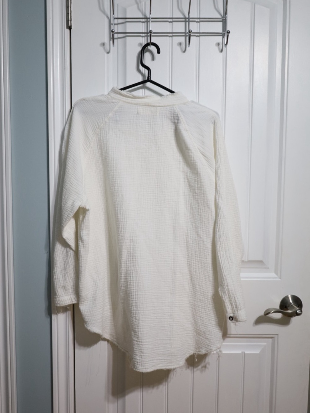 FREE PEOPLE SUMMER DAYDREAM COTTON BUTTON DOWN TOP WOMENS SIZE LARGE - Picture 3 of 14